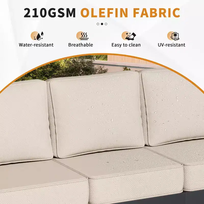 UPTIOT 4-Piece Outdoor Patio Conversation Set