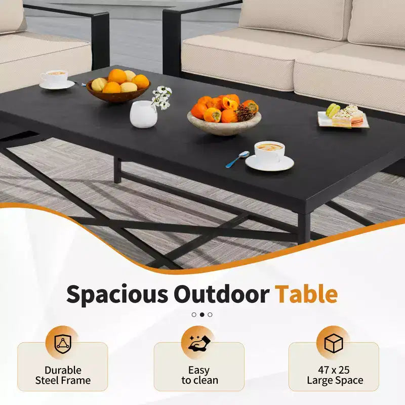 UPTIOT 4-Piece Outdoor Patio Conversation Set