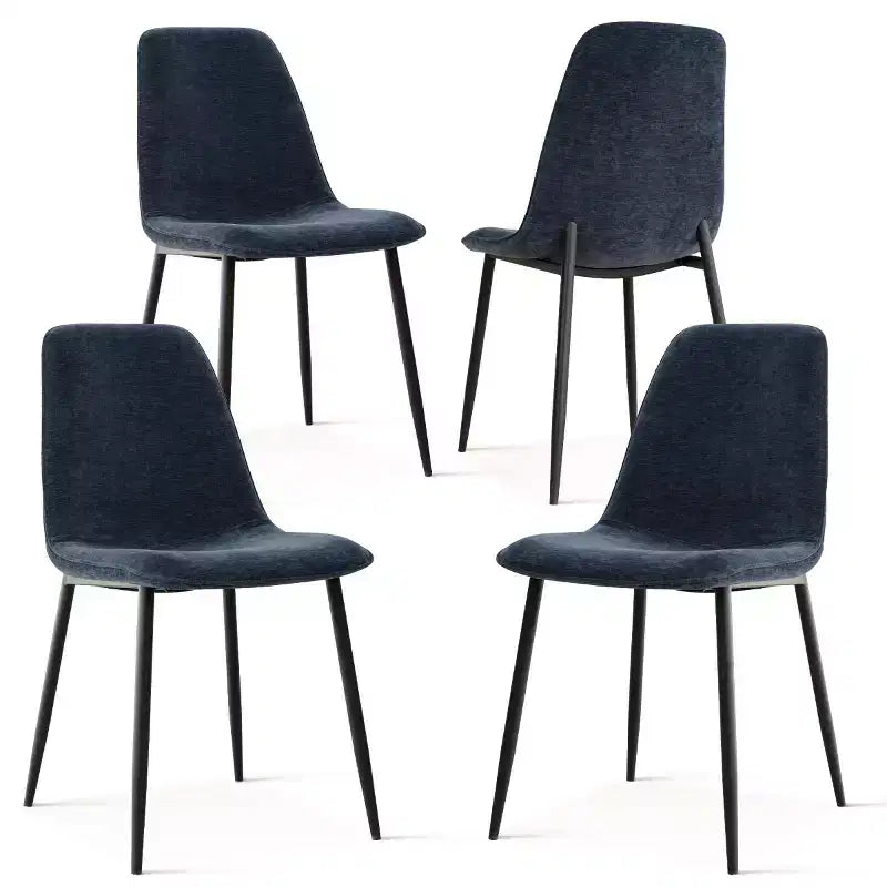 5-Piece Modern Dining Table Set,59 Rectangular Table with 4 Upholstered Chairs Kitchen & Dining Room Small Space Furniture-Panipeachy