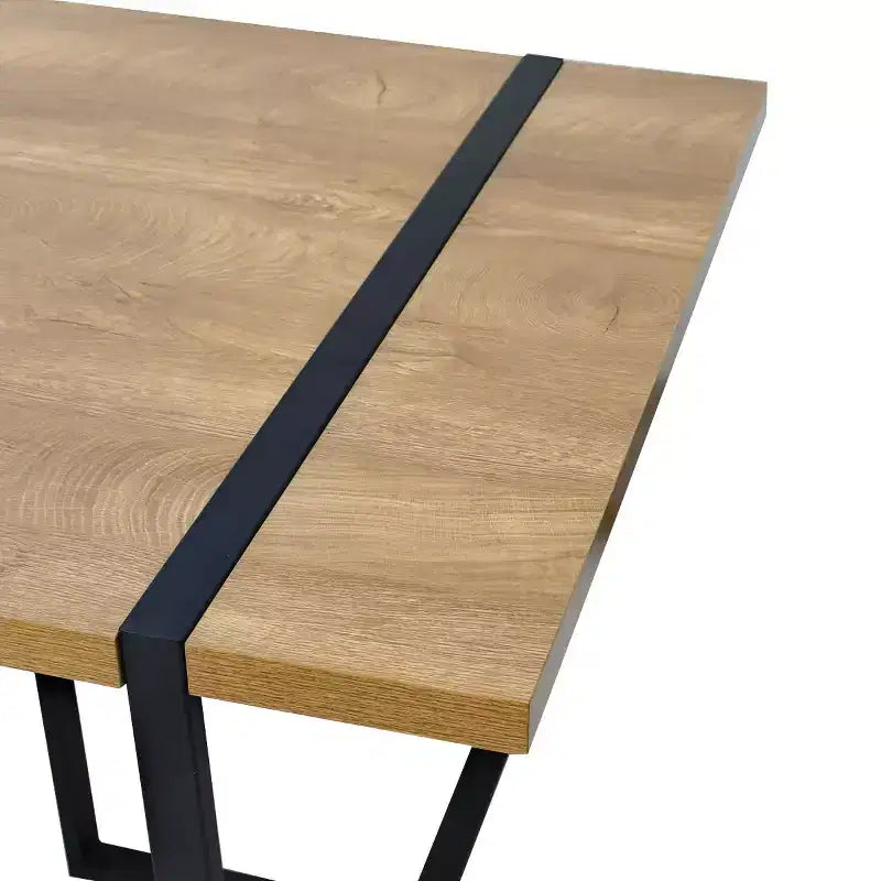 5-Piece Modern Dining Table Set,59 Rectangular Table with 4 Upholstered Chairs Kitchen & Dining Room Small Space Furniture-Panipeachy