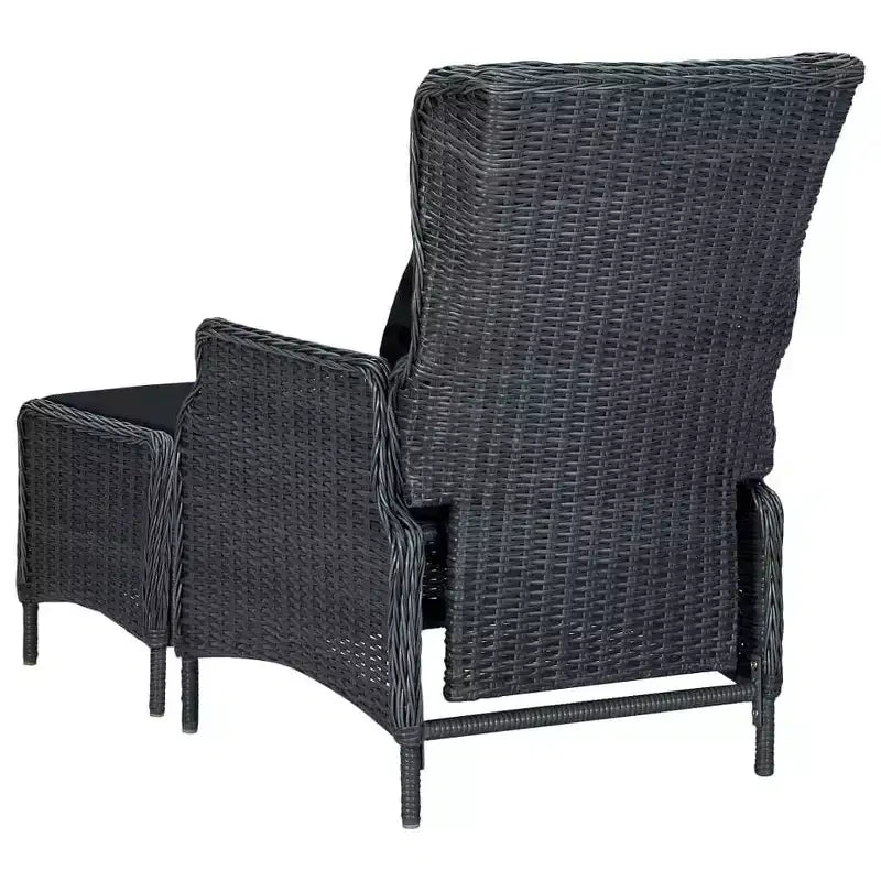 vidaXL Patio Dining Set 9 Piece Outdoor Dining Table and Chairs Poly Rattan