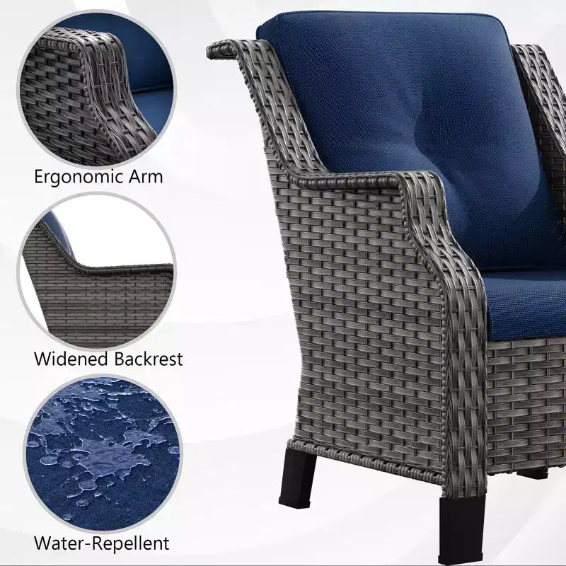 UPTIOT All-Weather Outdoor Set with Ergonomic Seating & Water-Repellent Design