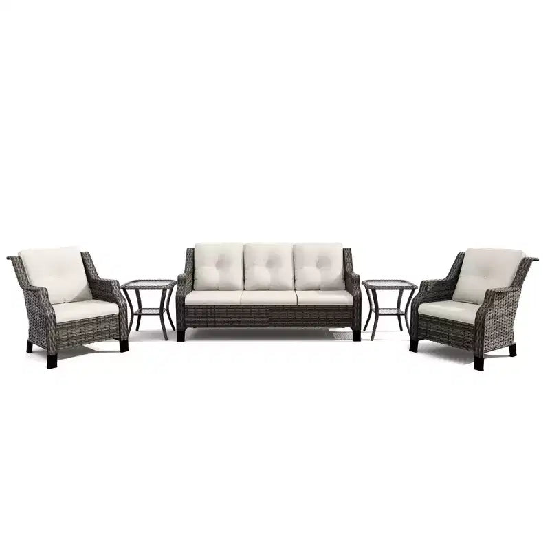 UPTIOT All-Weather Outdoor Set with Ergonomic Seating & Water-Repellent Design