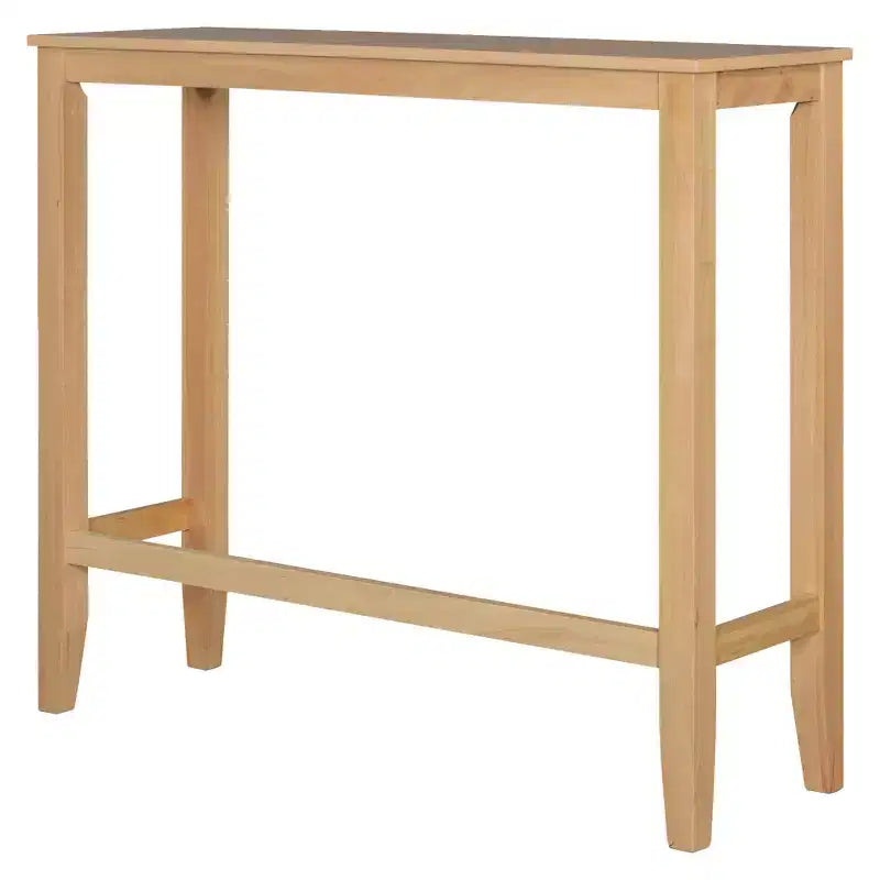 3 Pieces Wood Bar Height Dining Table Set, Farmhouse Rectangle Kitchen Breakfast Nook with 2 Chairs for Small Places