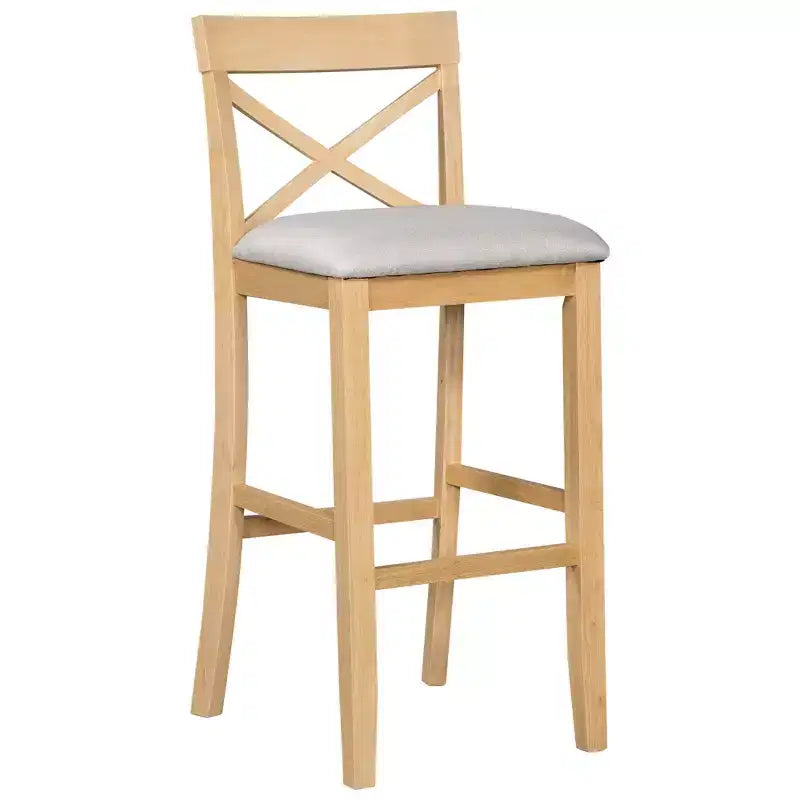3 Pieces Wood Bar Height Dining Table Set, Farmhouse Rectangle Kitchen Breakfast Nook with 2 Chairs for Small Places