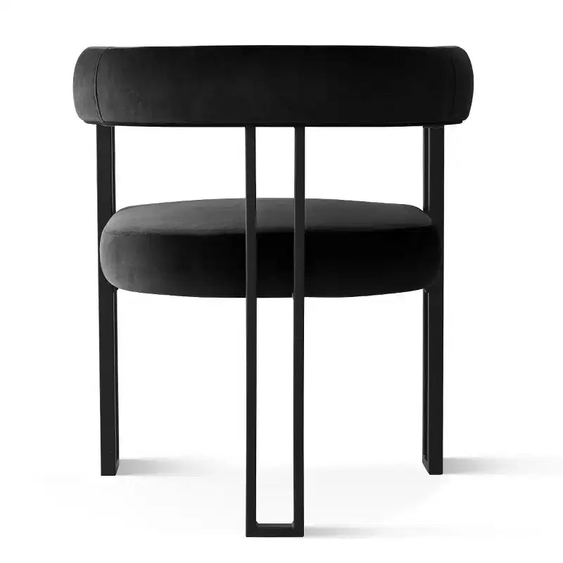 47-83 Extendable Dining Table Set for 4, Black Table and 4 Upholstered Velvet Dining Chairs with Metal Legs, Modern Style-Panipeachy