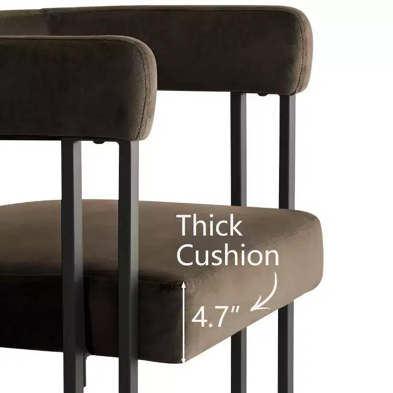 47-83 Extendable Dining Table Set for 4, Black Table and 4 Upholstered Velvet Dining Chairs with Metal Legs, Modern Style-Panipeachy