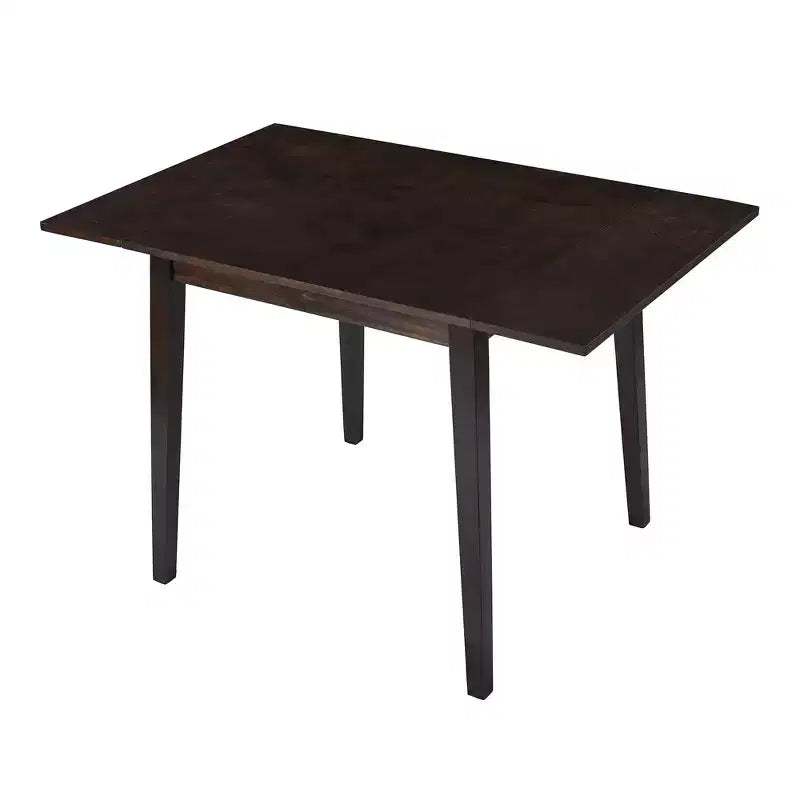 GDFStudio Harlan Dining Table Set with Drop Leaf Table and 4 Upholstered Chairs