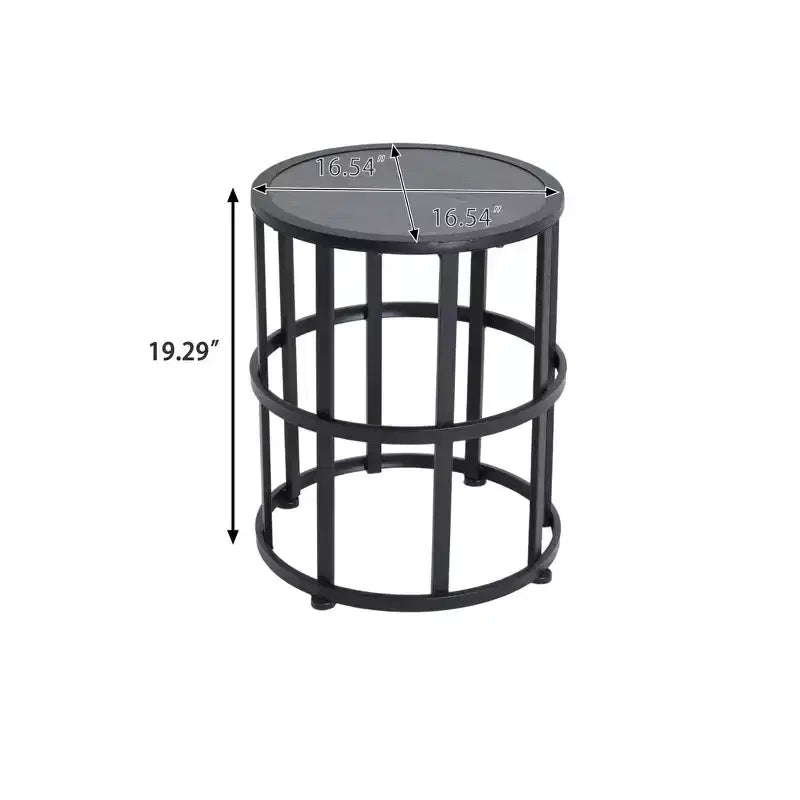 Christopher Knight Home Liliane 3 Piece Outdoor Acacia Wood Rope Chair with Ceramic Tile End Table