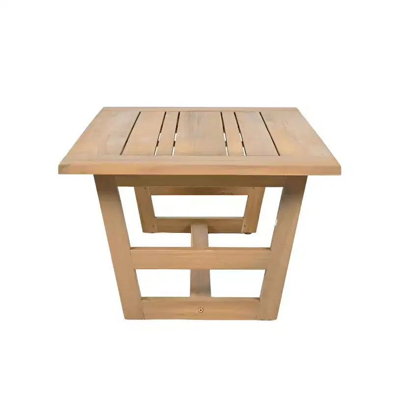 Christopher Knight Home Niran Modern 5 Piece Acacia Wood Patio Seating Set with Curved Backrest Design and Cushions