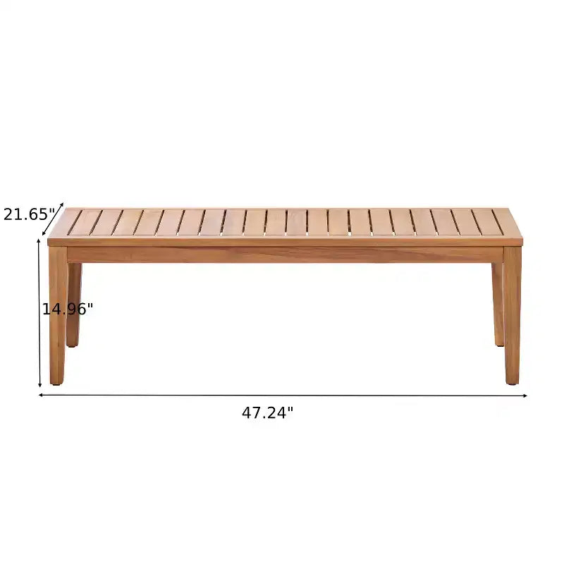 Christopher Knight Home Phachara Modern 4 Piece Acacia Wood Patio Seating Set with Cushions and Slatted Table