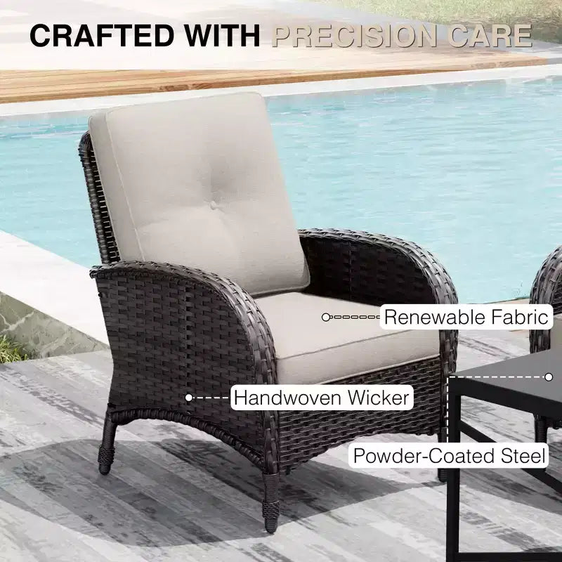 UPTIOT Outdoor Swivel Chair Set: 1 Sofa, 4 Swivel Chairs, 2 Ottomans & All-Weather Design