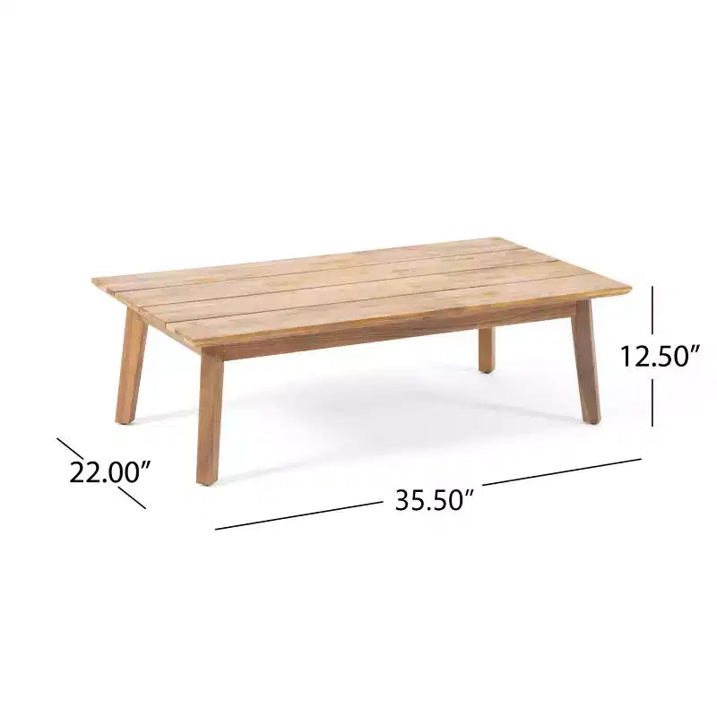 Christopher Knight Home Safira 5 Piece Patio Rustic Acacia Wood Conversation Set with Thick Cushions