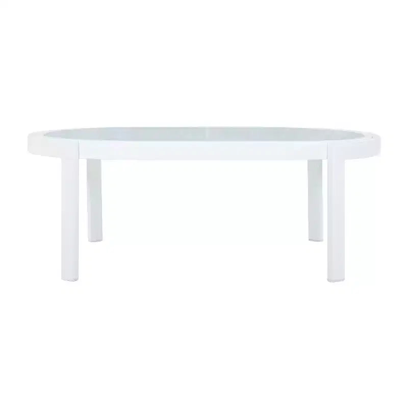 Christopher Knight Home Althea 5 Piece Modern Outdoor Curved Aluminum Conversation Set with Glass Coffee Table