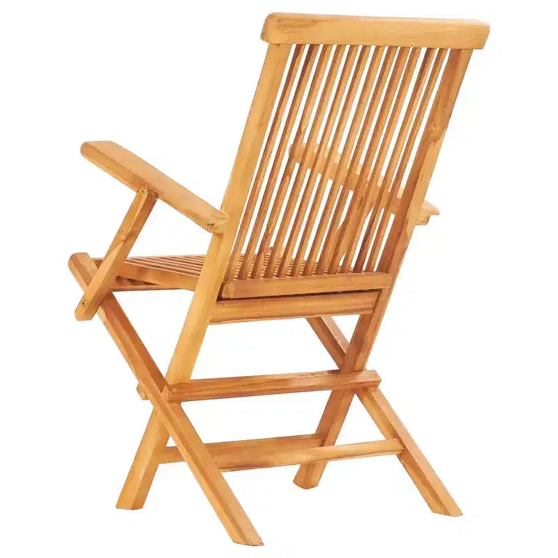 vidaXL Garden Table And Chair Natural Teak