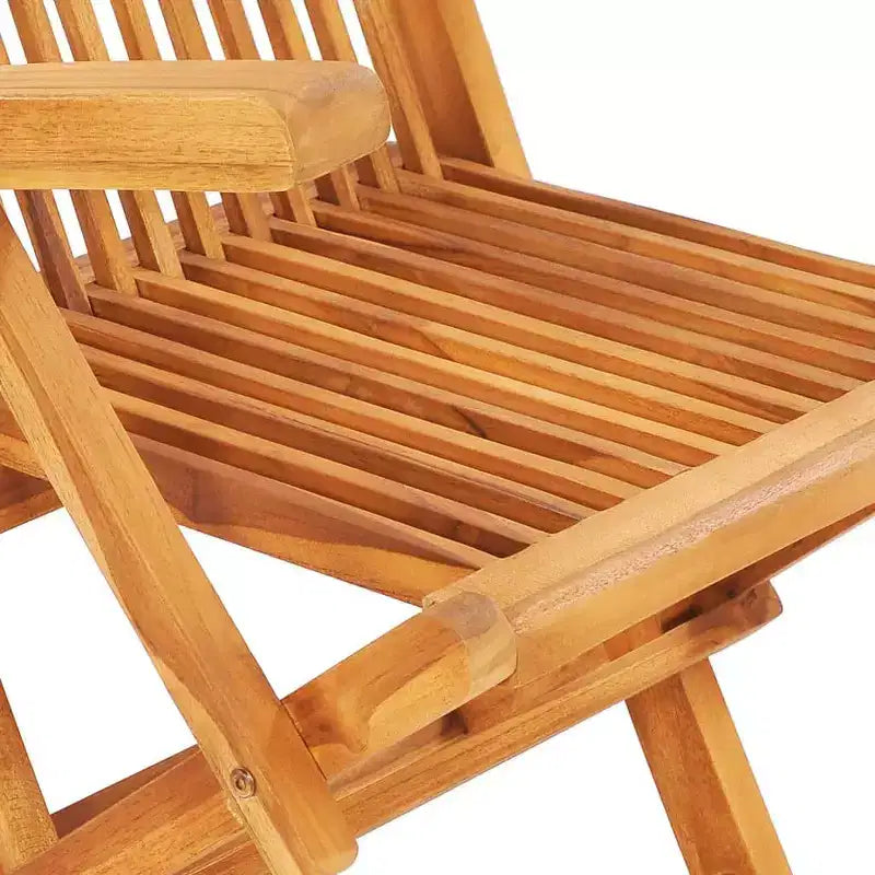 vidaXL Garden Table And Chair Natural Teak