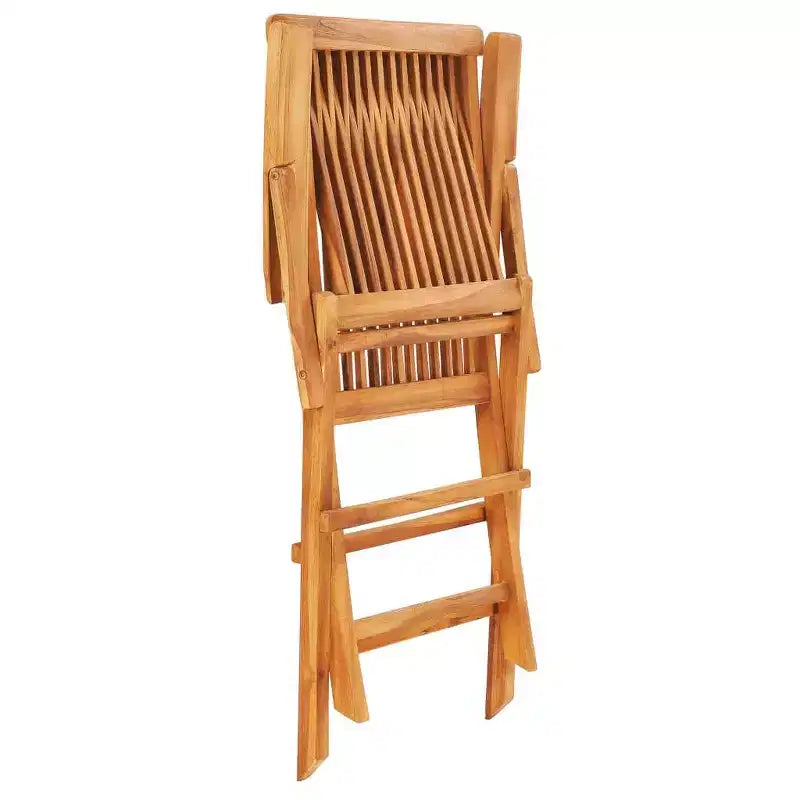 vidaXL Garden Table And Chair Natural Teak