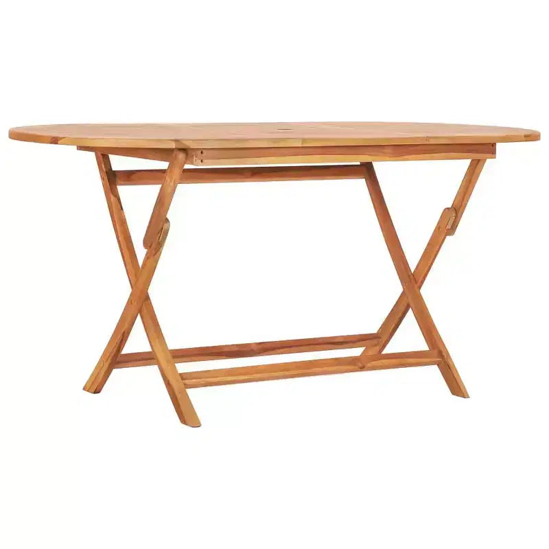 vidaXL Garden Table And Chair Natural Teak