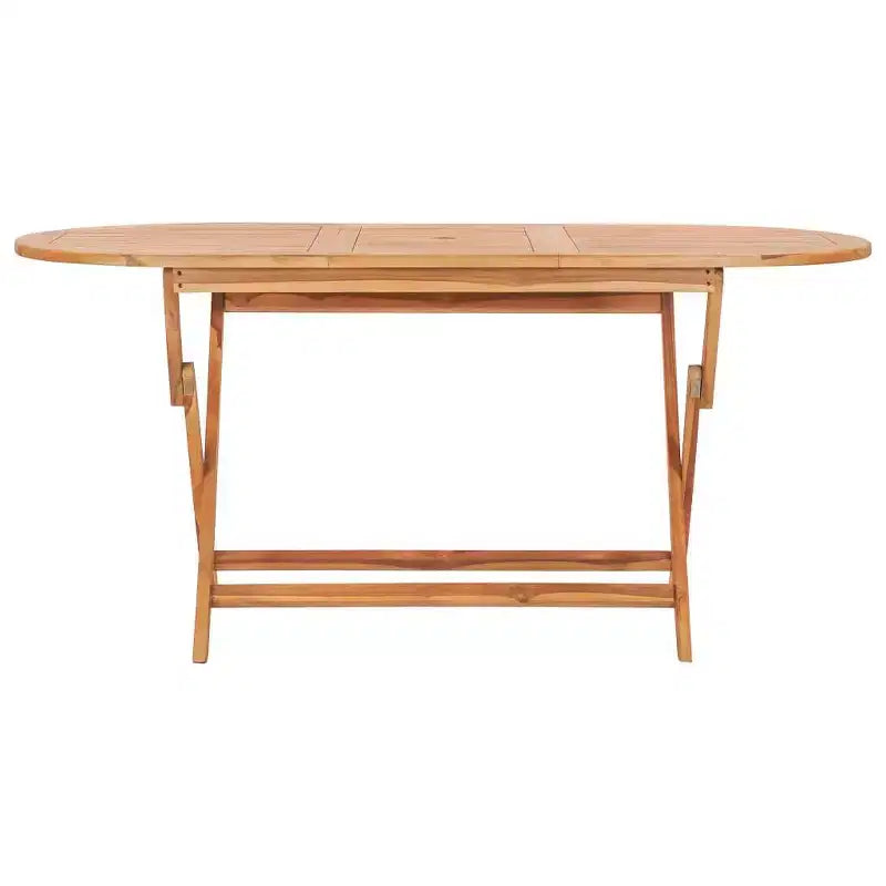 vidaXL Garden Table And Chair Natural Teak