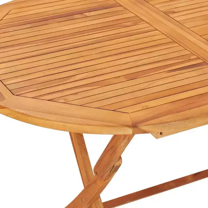 vidaXL Garden Table And Chair Natural Teak