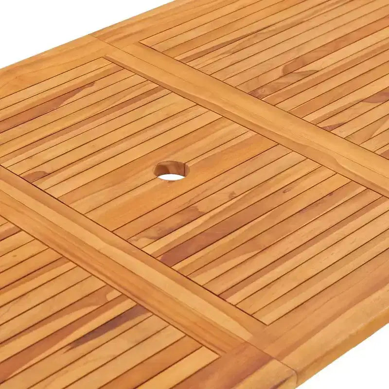vidaXL Garden Table And Chair Natural Teak