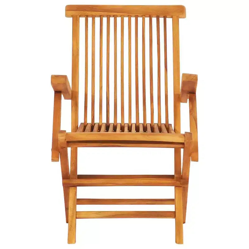 vidaXL Garden Table And Chair Natural Teak
