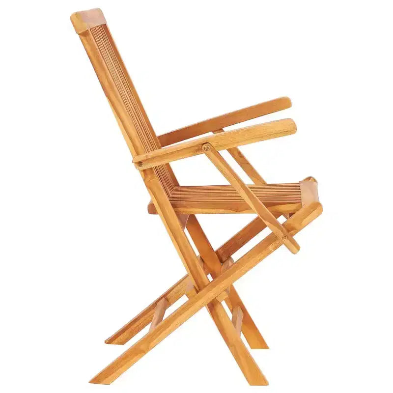 vidaXL Garden Table And Chair Natural Teak
