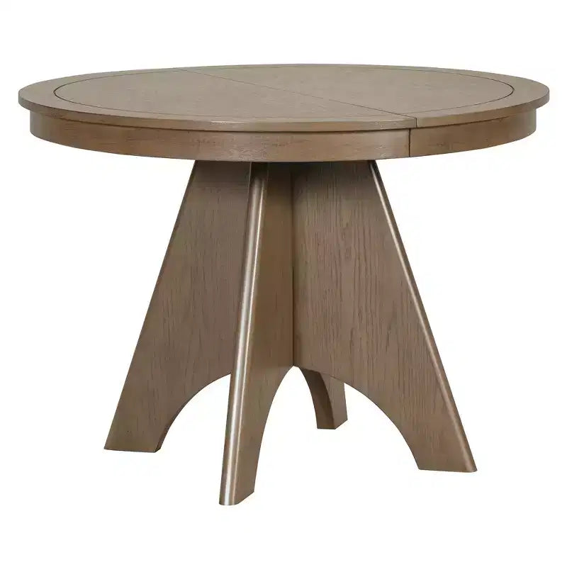 Extendable Dining Table Set for 6 with 4 Upholstered Chairs, Rustic Farmhouse Kitchen Table Set with Distressed Finish