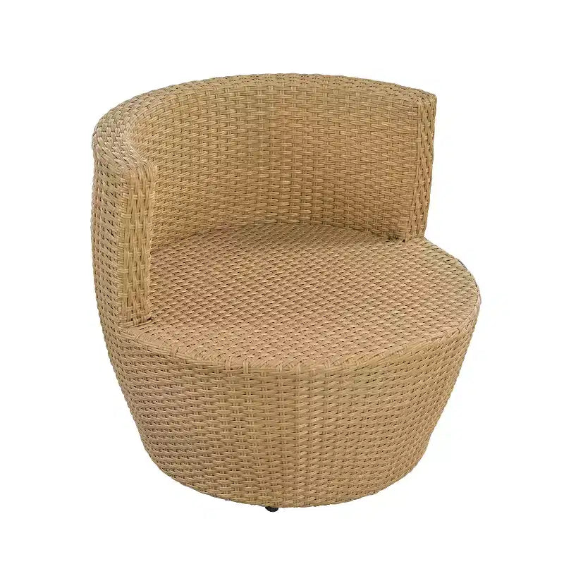 ModernLuxe 3pcs Outdoor Conversation Set Wicker Patio Chat Set, PE Rattan Chairs with Cushions & Tempered Glass Table