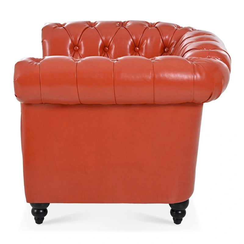 Fauteuil Club Chesterfield en cuir PU