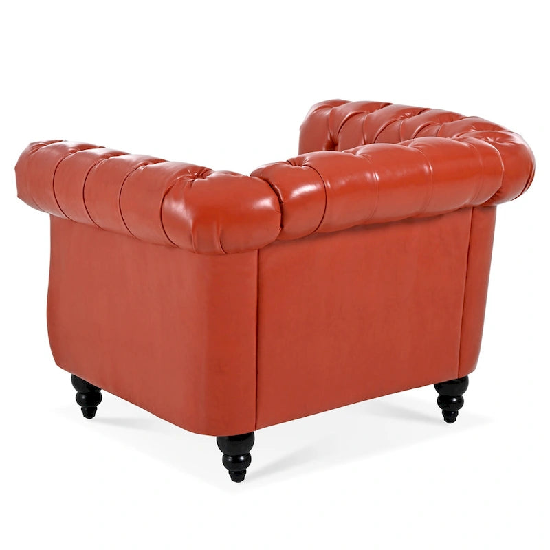 Fauteuil Club Chesterfield en cuir PU
