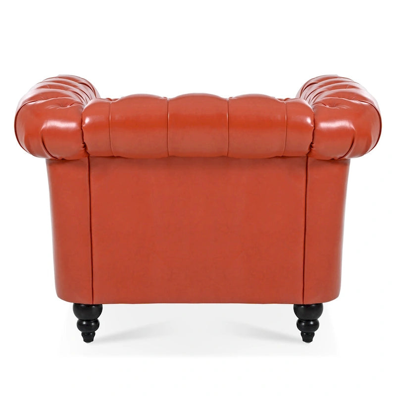 Fauteuil Club Chesterfield en cuir PU
