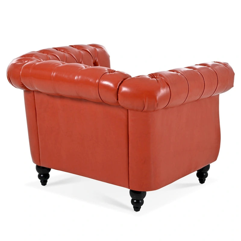 Fauteuil Club Chesterfield en cuir PU
