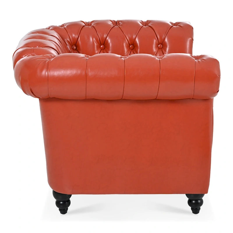 Fauteuil Club Chesterfield en cuir PU