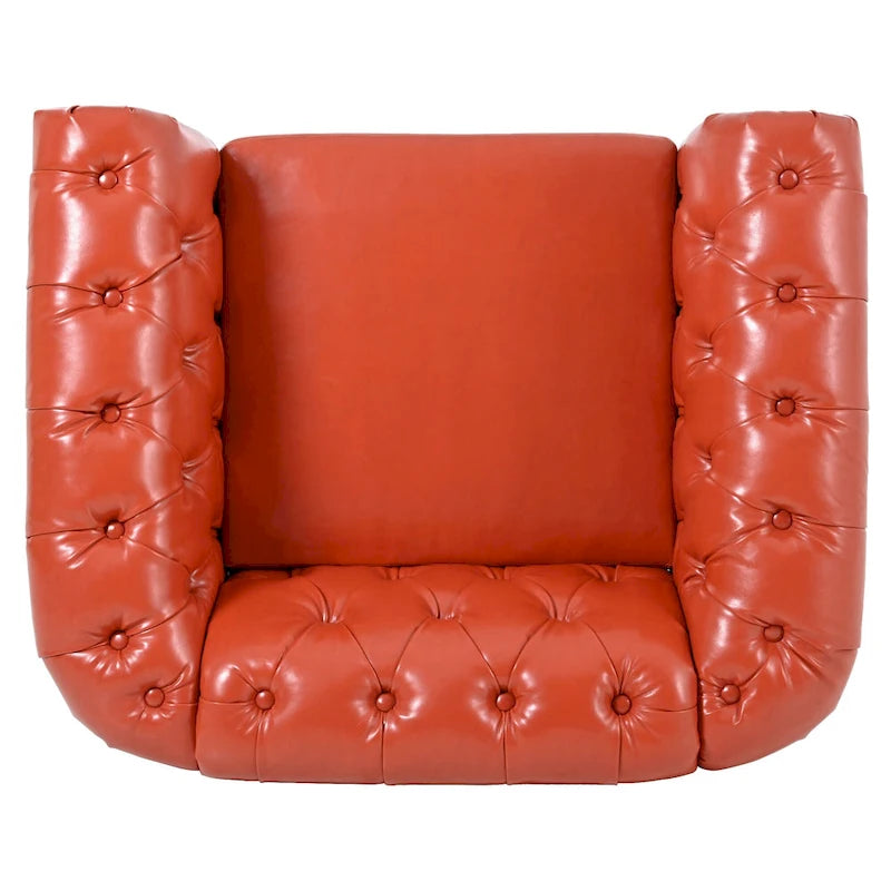 Fauteuil Club Chesterfield en cuir PU