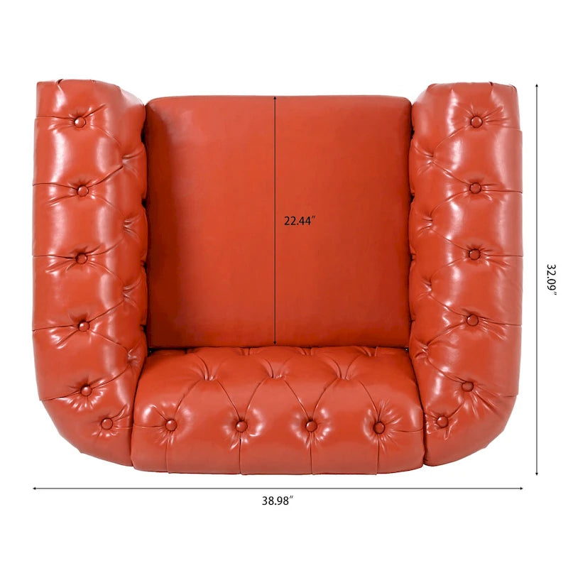Fauteuil Club Chesterfield en cuir PU