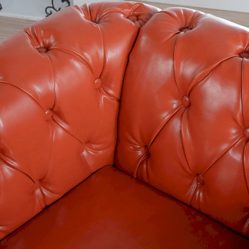 Fauteuil Club Chesterfield en cuir PU