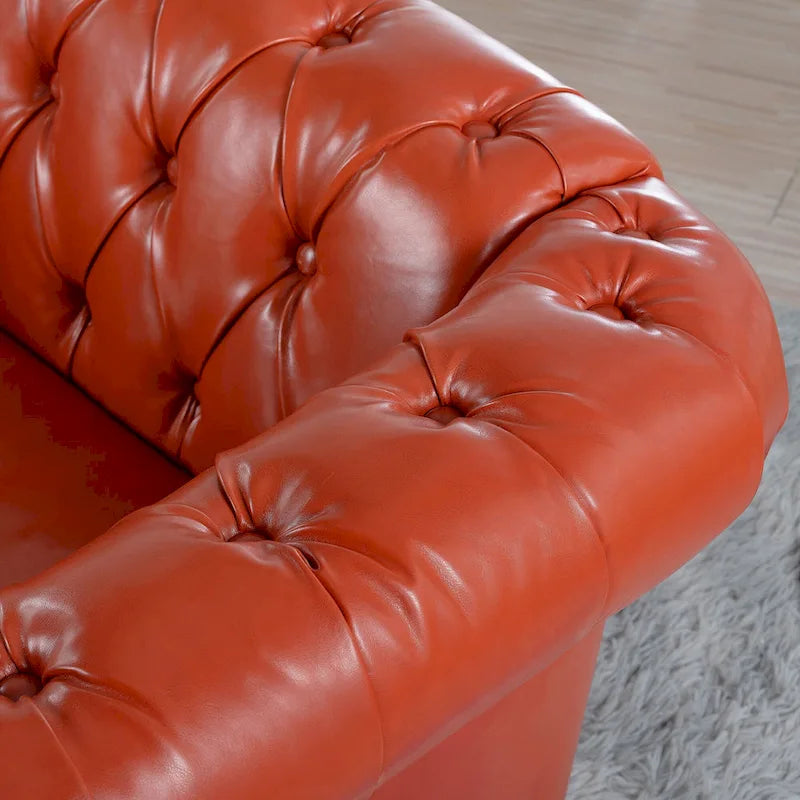 Fauteuil Club Chesterfield en cuir PU