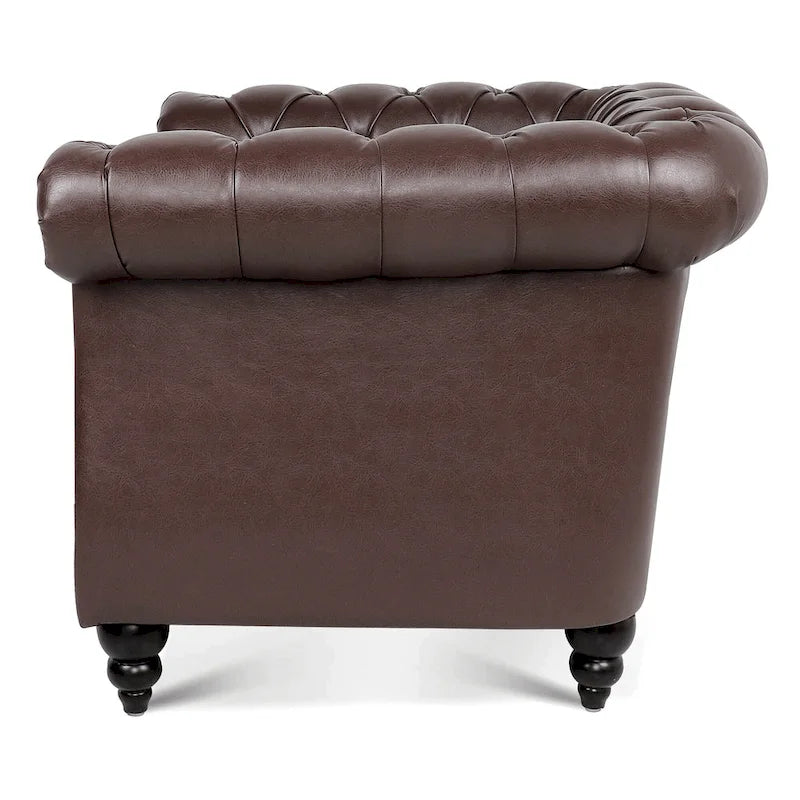 Fauteuil Club Chesterfield en cuir PU