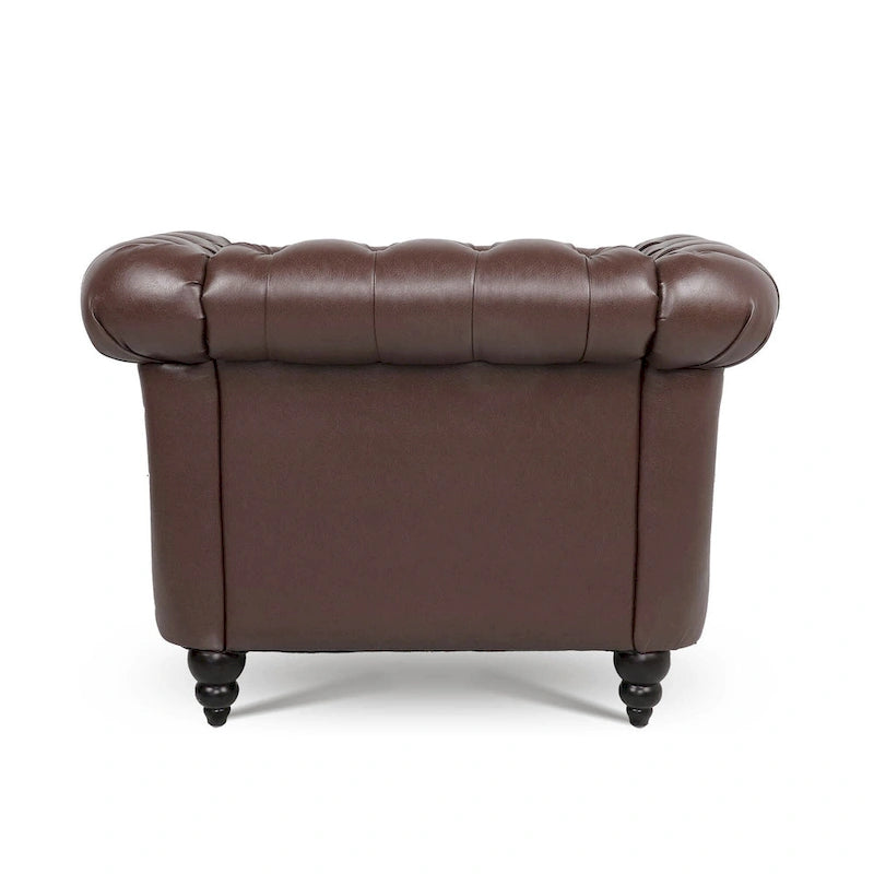 Fauteuil Club Chesterfield en cuir PU