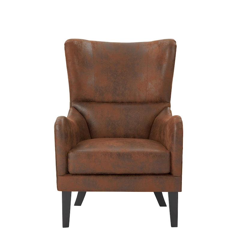 Fauteuil d'appoint à dossier haut avec garniture cloutée (lot de 2)