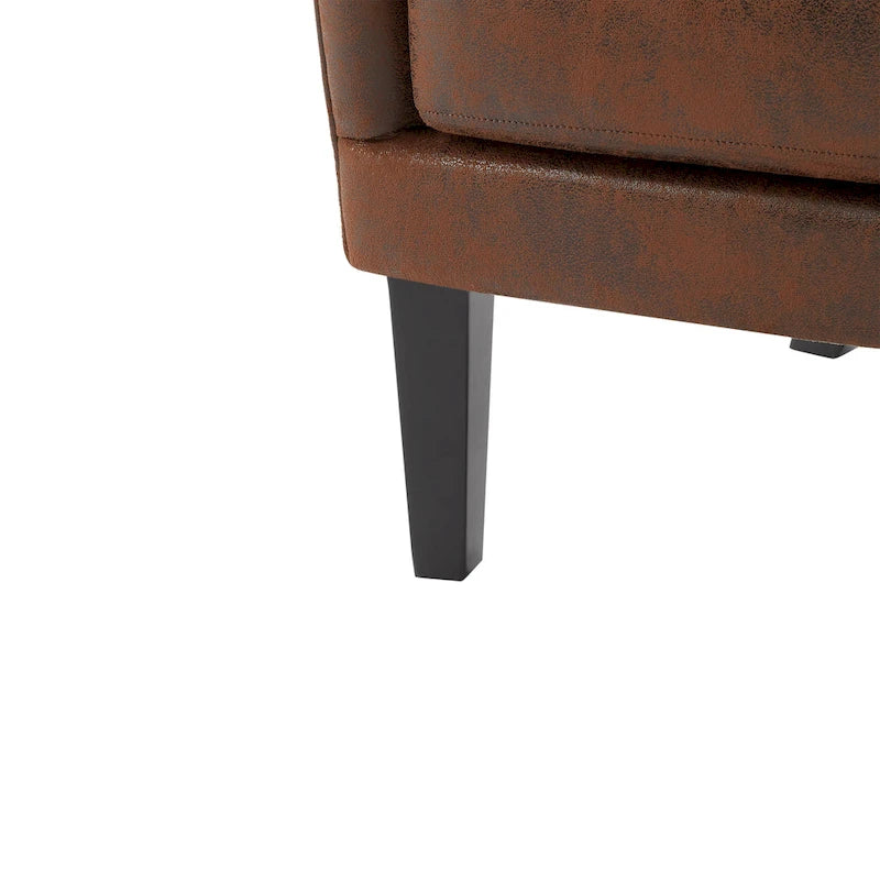 Fauteuil d'appoint à dossier haut avec garniture cloutée (lot de 2)