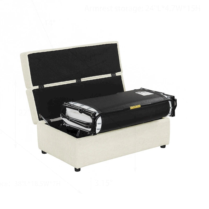 Lit ottoman pliant polyvalent pour un hébergement confortable