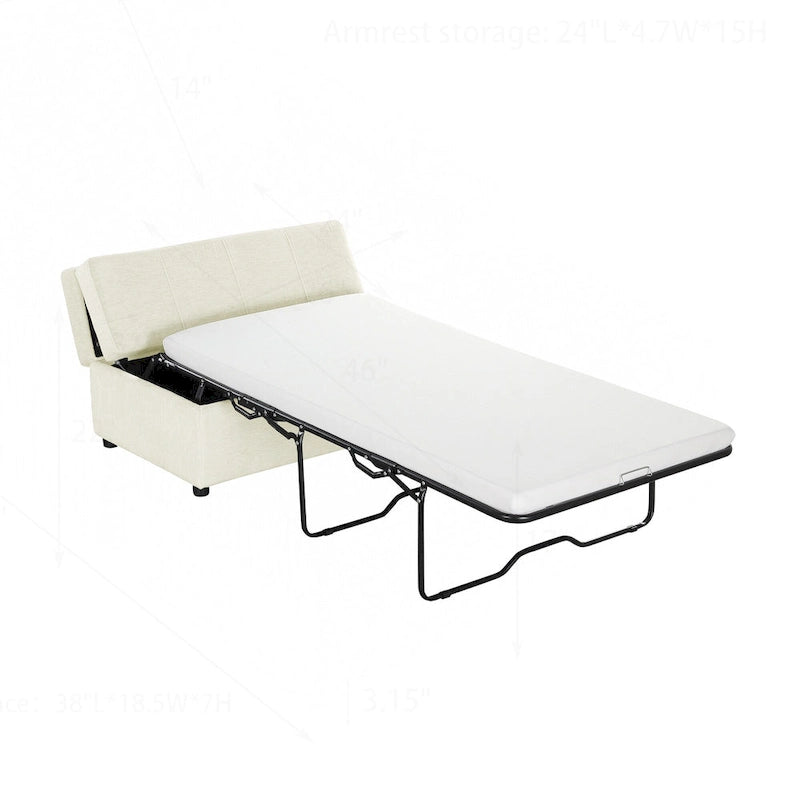 Lit ottoman pliant polyvalent pour un hébergement confortable