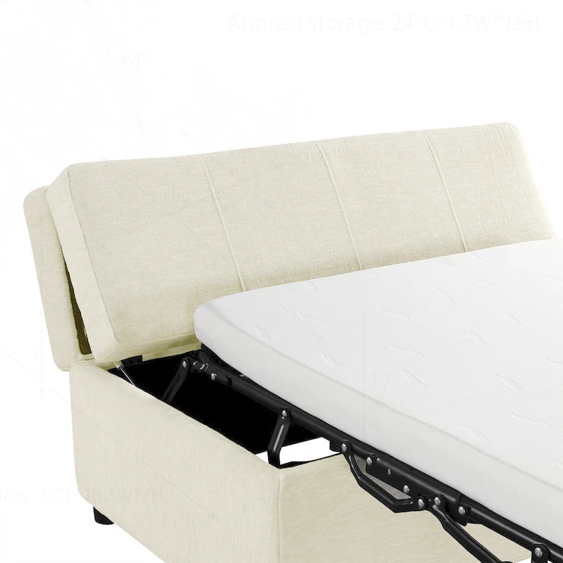 Lit ottoman pliant polyvalent pour un hébergement confortable