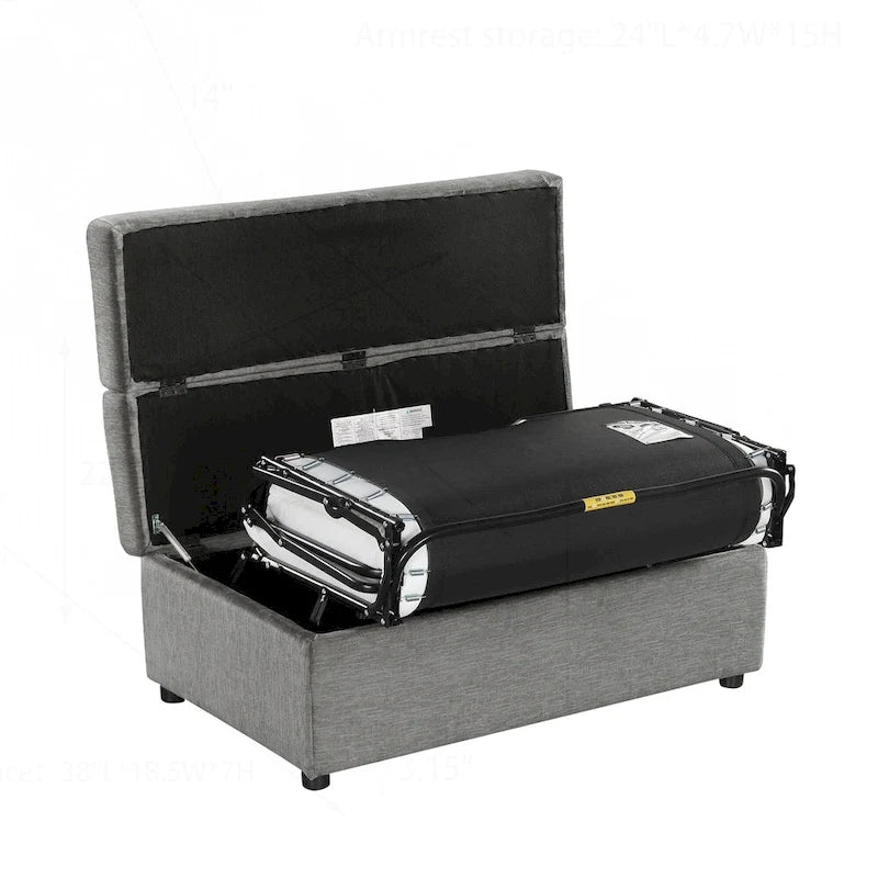 Lit ottoman pliant polyvalent pour un hébergement confortable