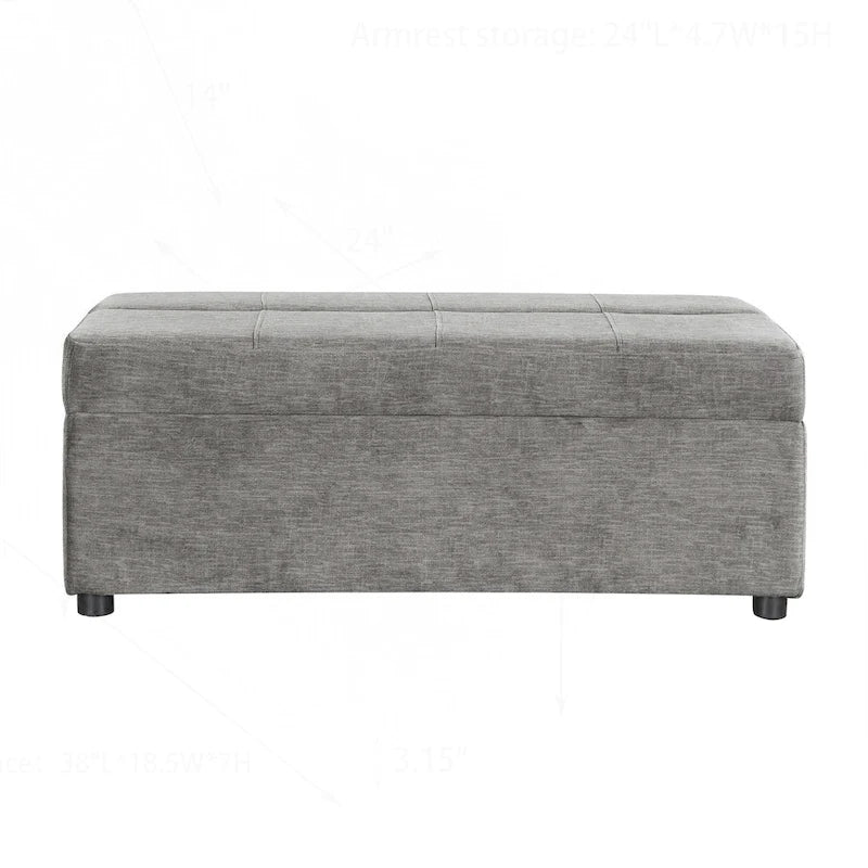 Lit ottoman pliant polyvalent pour un hébergement confortable