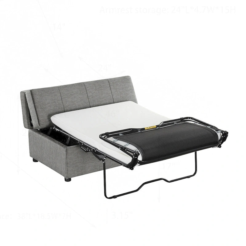 Lit ottoman pliant polyvalent pour un hébergement confortable