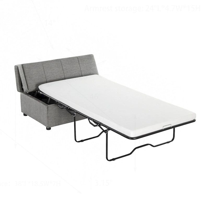 Lit ottoman pliant polyvalent pour un hébergement confortable