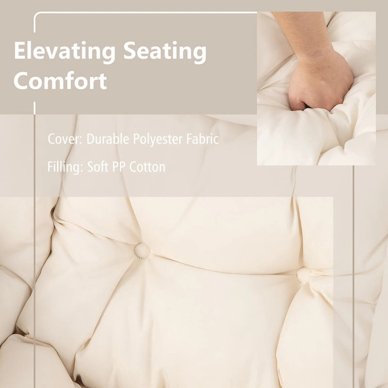 Canapé-fauteuil paresseux avec repose-pieds pliant et pouf